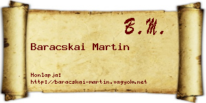 Baracskai Martin névjegykártya